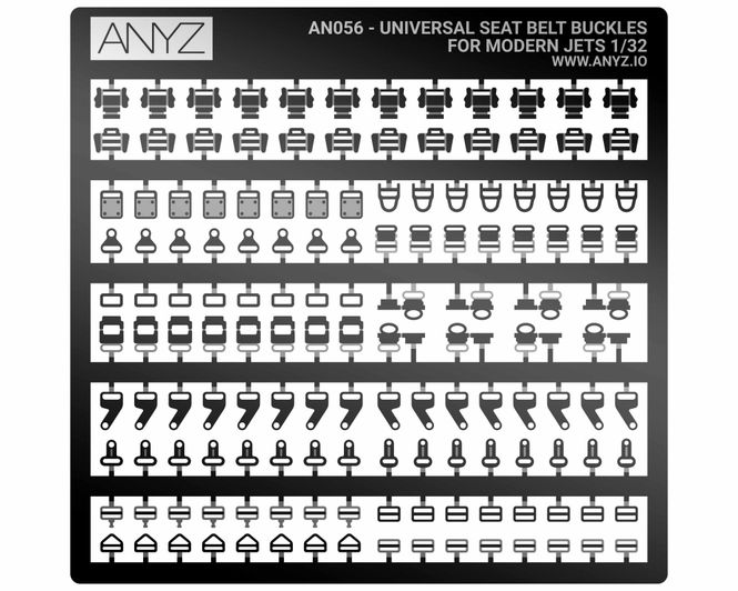 Hovedbilde ANYZ Universal Seat Belt Buckles for modern jets ...