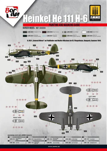 Border Model 1:35 - Heinkel He-111 H-6 - German WWII Bomber