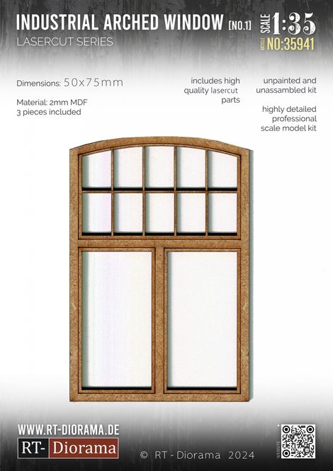 Hovedbilde RT-Diorama 1:35 - 35941 Industrial Arched Window ...