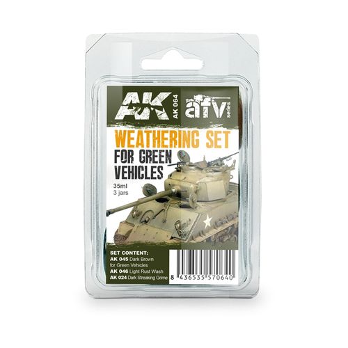 AK-Interactive AK064 Weathering Set for Green Vehicles