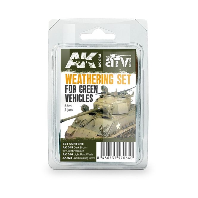 Hovedbilde AK-Interactive AK064 Weathering Set for Green ...