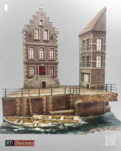 RT-Diorama 35056 Collapsed Bridge Netherlands [Diorama Base] (1:35)
