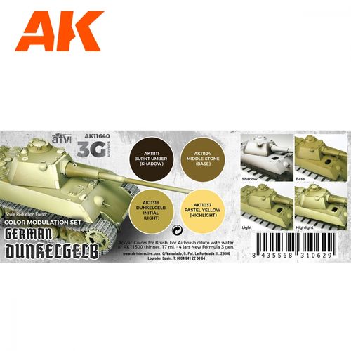 AK-Interactive AK 11640 German Dunkelgelb Modulation Set