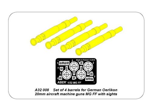 4 barrels for MG FF - Aber Models