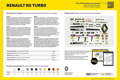 Heller 1:24 - Renault R5 Turbo - Starter Set 56717 