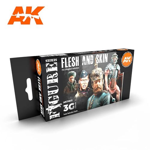 AK-Interactive AK 11621 FLESH AND SKIN COLORS (THE ORIGINAL SELECTION) SET