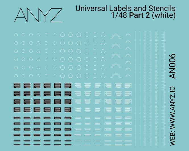 Hovedbilde ANYZ Universal Labels and Stencils 1:48 Part 2 ...