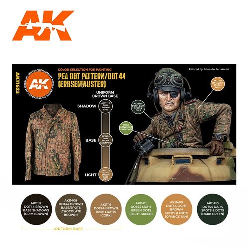 AK-Interactive AK 11623 WAFFEN-SS PEA DOT PATTERN/DOT44 (ERBSENMUSTER) SET