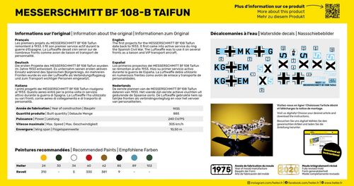 Heller 1:72 - Messerschmitt Bf 108-B Taifun 80231 