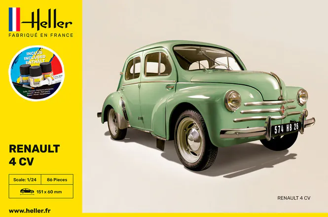Main Image Heller 1:24 -Renault 4 CV - Starter Set 56762 