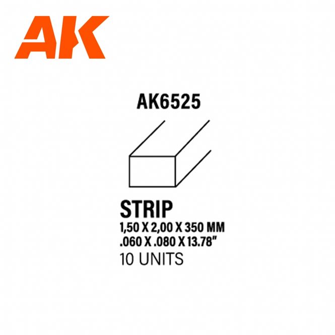 Main Image Strips 1.50 x 2.00 x 350mm - STYRENE STRIP