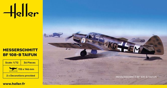 Main Image Heller 1:72 - Messerschmitt Bf 108-B Taifun 80231 ...