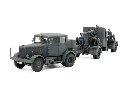 Tamiya 1:48 - German Heavy Tractor SS-100 and 88mm Gun Flak37 Set (37027)