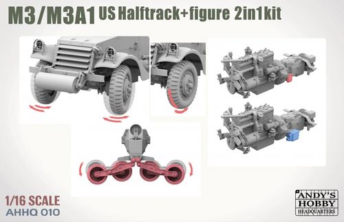 AHHQ/Takom 1:16 - M3 / M3A1 U.S. Halftrack 2 in 1