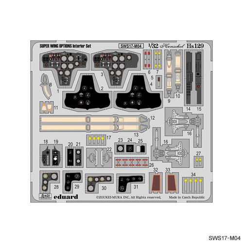 SWS17-M04 Hs 129 Interior Set