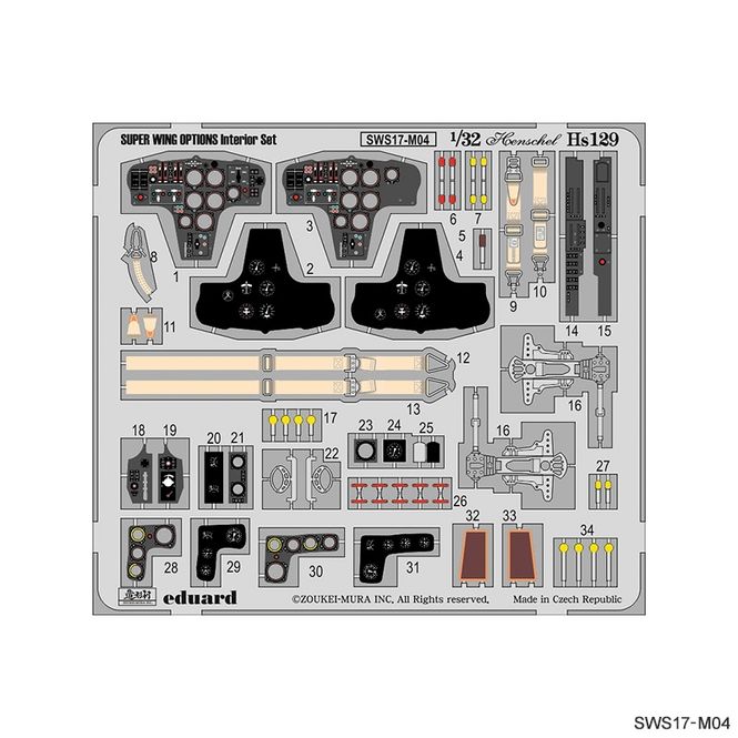 Hovedbilde SWS17-M04 Hs 129 Interior Set