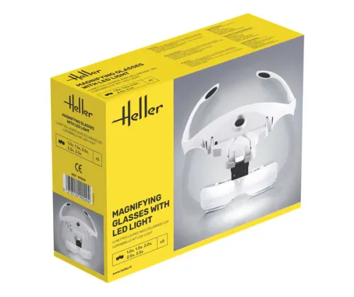 Heller Forstørrelsesbriller med LED lys