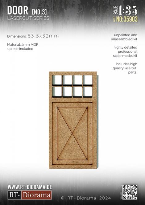 Hovedbilde RT-Diorama 1:35 - 35903 Lasercut Doors No.3