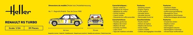 Hovedbilde Heller 1:24 - Renault R5 Turbo - Starter Set ...