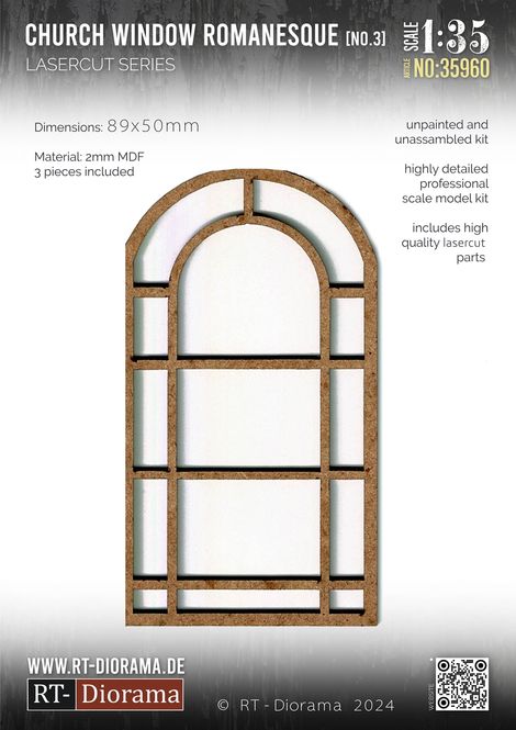 Hovedbilde RT-Diorama 1:35 - 35960 Church Windows Romanesque ...