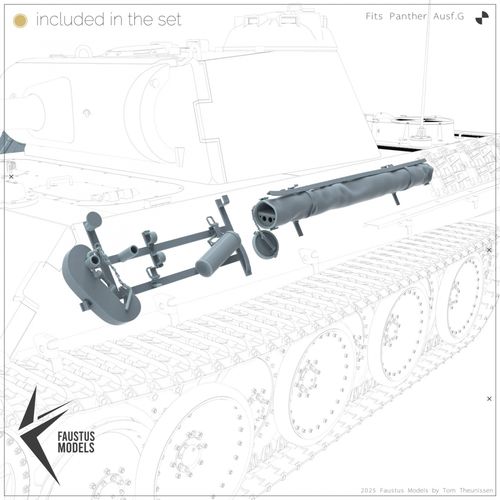 Faustus Models 1:35 - FM35021 Panther Tool Racks (Battle worn)
