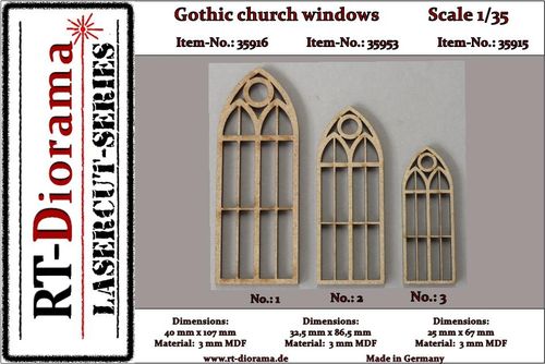 RT-Diorama 1:35 - 35915 Gothic Church Windows No.3