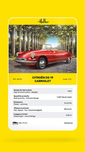 Heller 1:16 - Citroën DS 19 Cabriolet 80796 