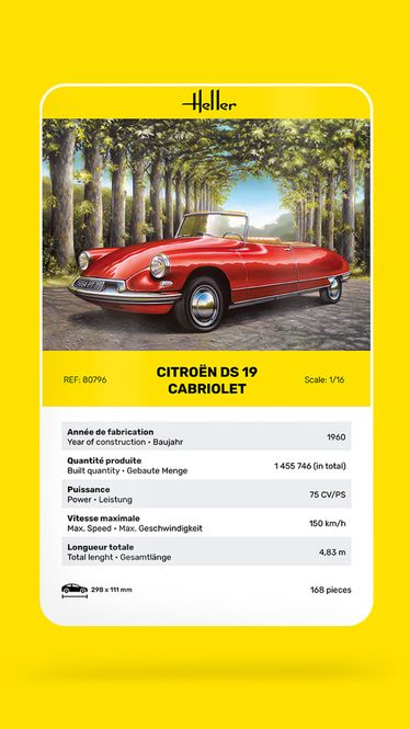 Hovedbilde Heller 1:16 - Citroën DS 19 Cabriolet 80796 