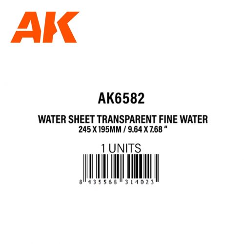 Water Sheet Transparent Fine Water 245x195mm