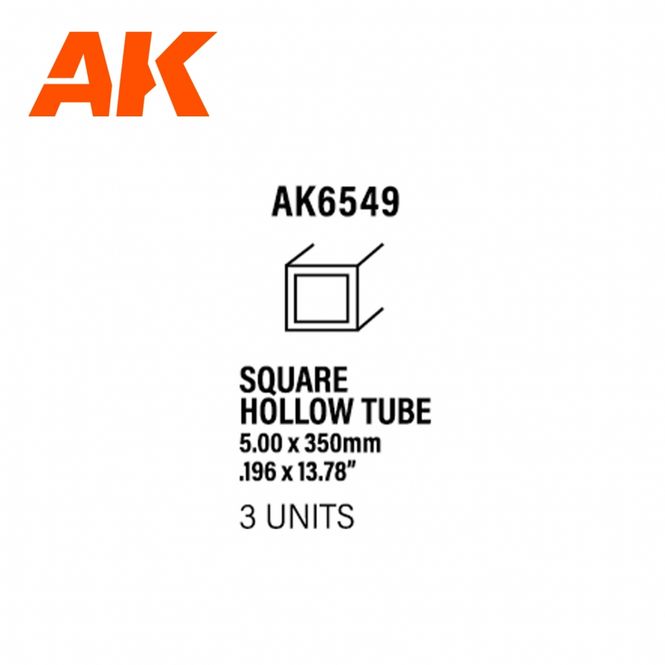 Main Image Square hollow tube 5.00x350mm(0,7mm)-STYRENE ...
