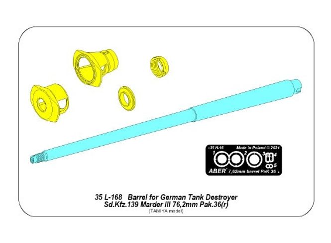 Hovedbilde Barrel  76,2mm Pak 36(r) for German Tank ...