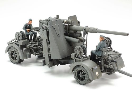 Tamiya 1:48 - German Heavy Tractor SS-100 and 88mm Gun Flak37 Set (37027)