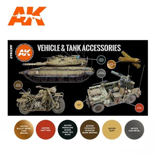 AK-Interactive AK 11647 VEHICLE AND TANK ACCESSORIES SET