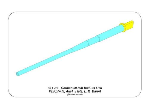Germ50mm KwK39L/60 Barr for Pz.Kpfw.IIIAusf. J (late)L,M
