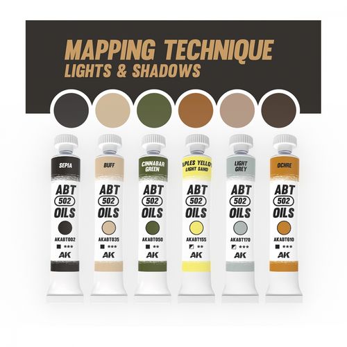 AK-Interactive AKABT303 Mapping Technique Lights And Shadows Set