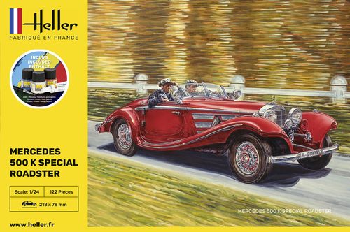 Heller 1:24 - Mercedes 500 K Special Roadster - Starter Set 56710 
