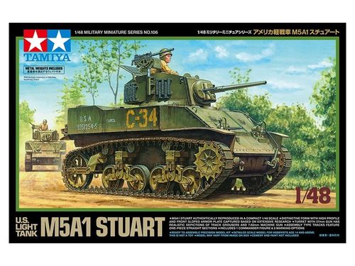 Tamiya 1:48 - U.S. Light Tank M5A1 Stuart (32606)
