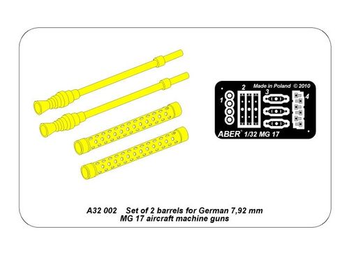 2  barrels for MG 17 - Aber Models