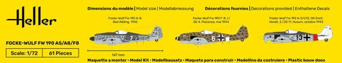 Heller 1:72 - Focke-Wulf Fw 190 A5/A8/F8 - Starter Set 56235 